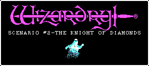 Wizardry 2 - The Knight of Diamond logo